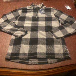 Chaps Sport grey fleece 1/4 zip pull over Jacket Men's